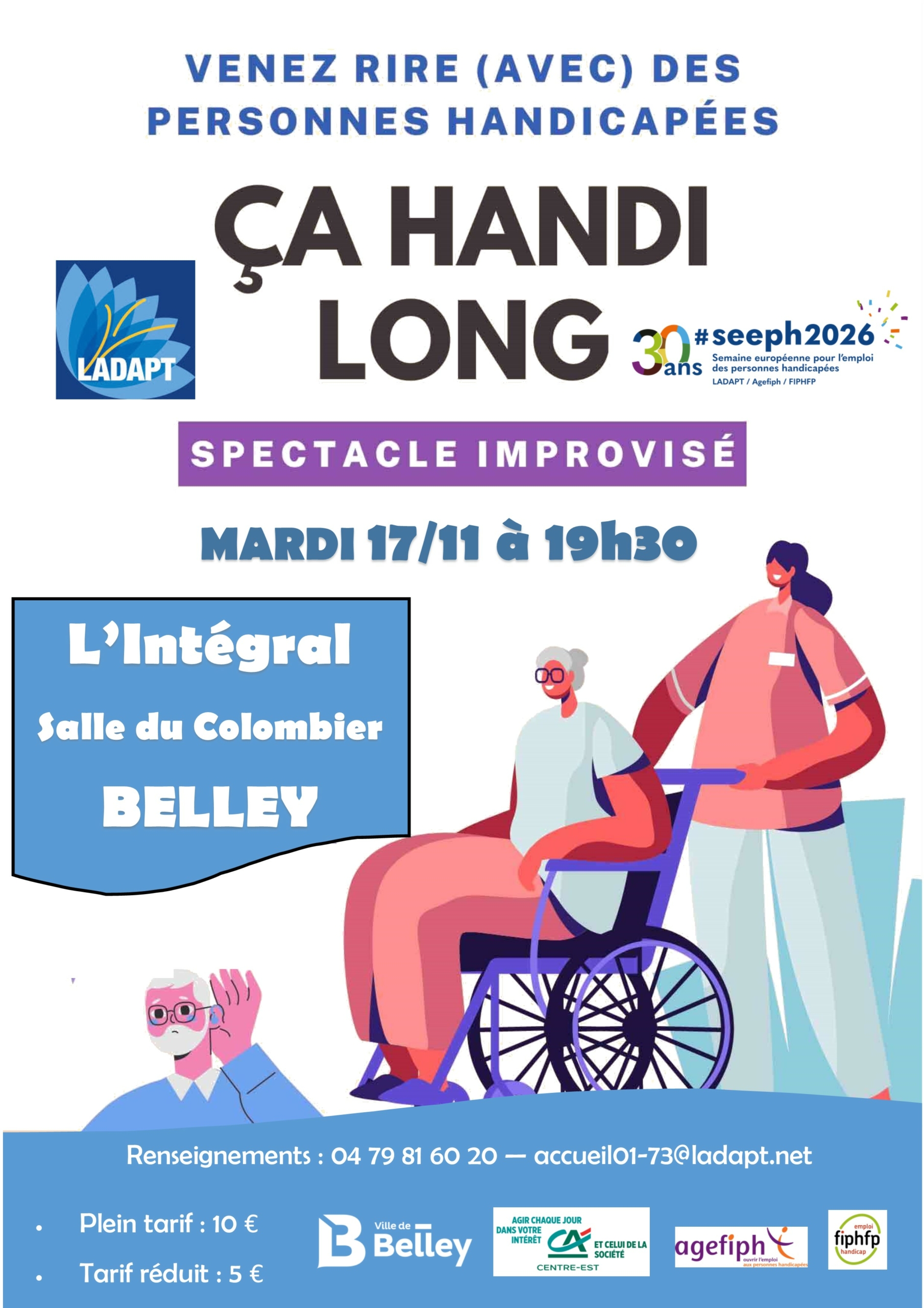 Spectacle d'improvisation « Ça handi long » à L'Intégral de Belley